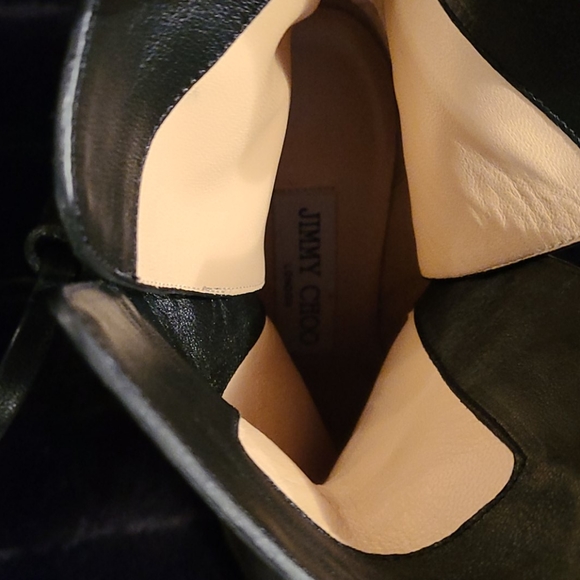 Suade leather Jimmy Choo wrap lace botties - Picture 6 of 7